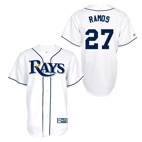 Cesar Ramos #27 Youth Baseball Jersey-Tampa Bay Rays Authentic Home White Cool Base MLB Jersey